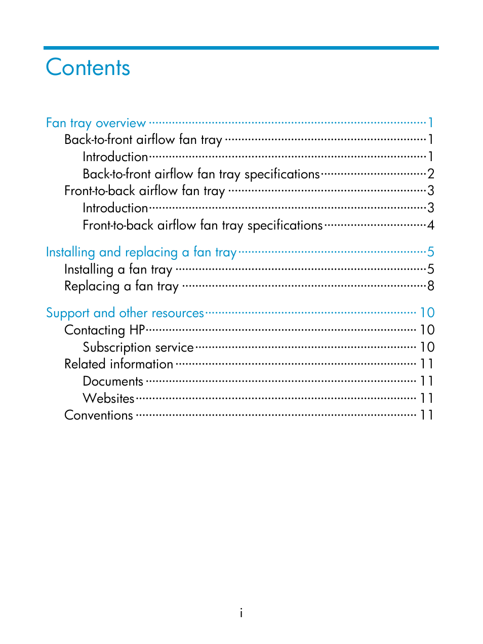 HP Switch Fan Assemblies User Manual | Page 3 / 17