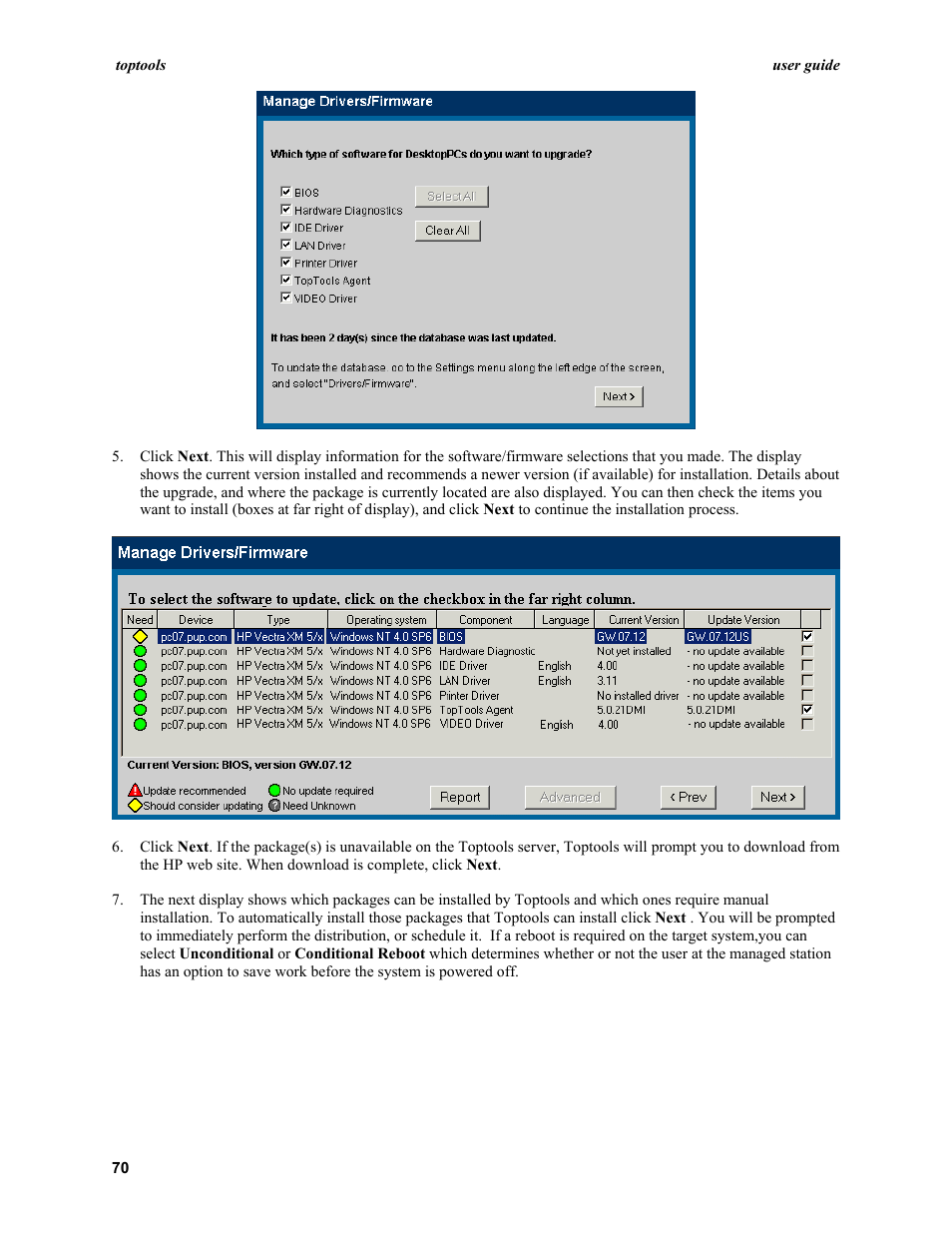 HP TopTools User Manual | Page 70 / 96