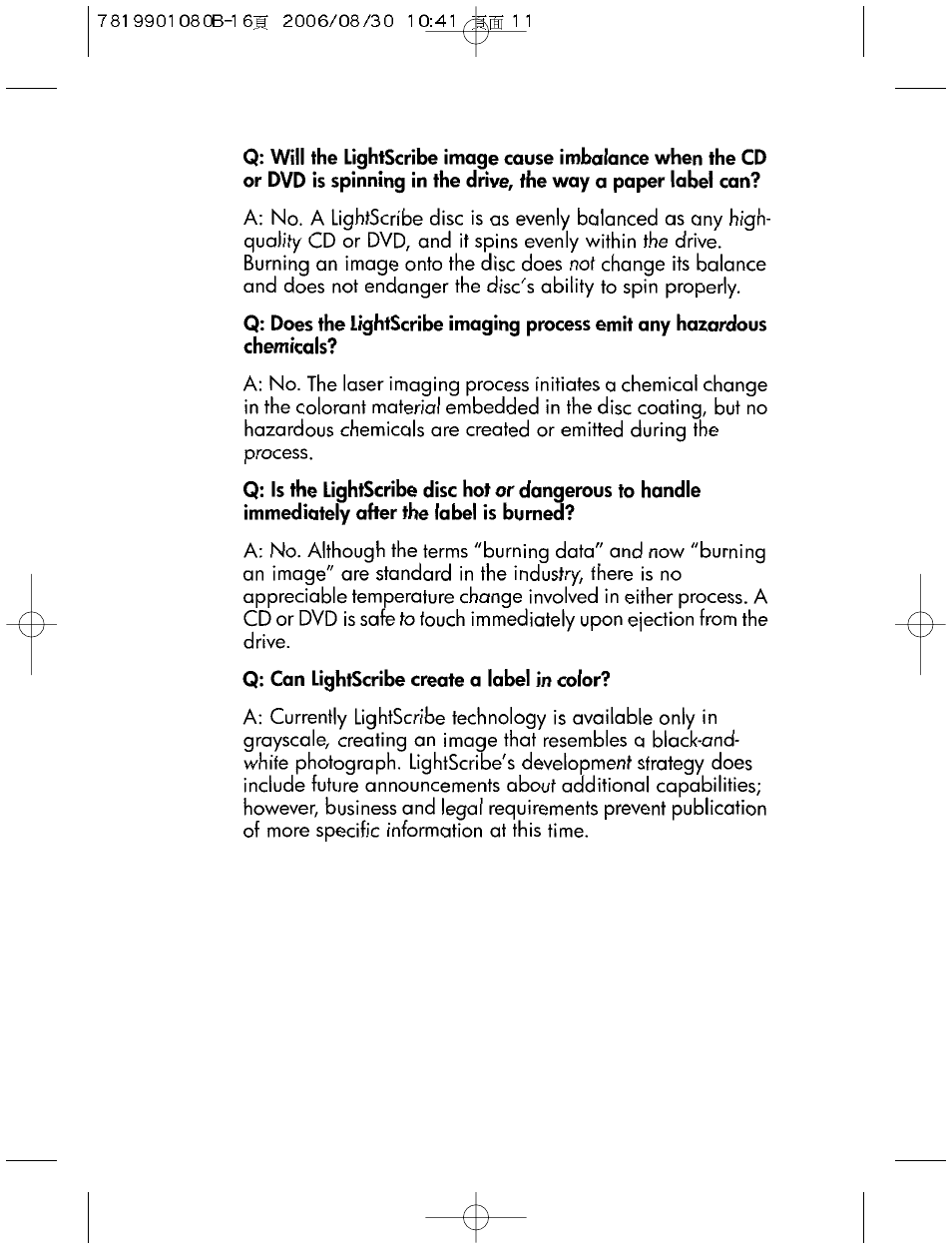 HP bd240i Blu-ray Disc Combo Writer User Manual | Page 11 / 16