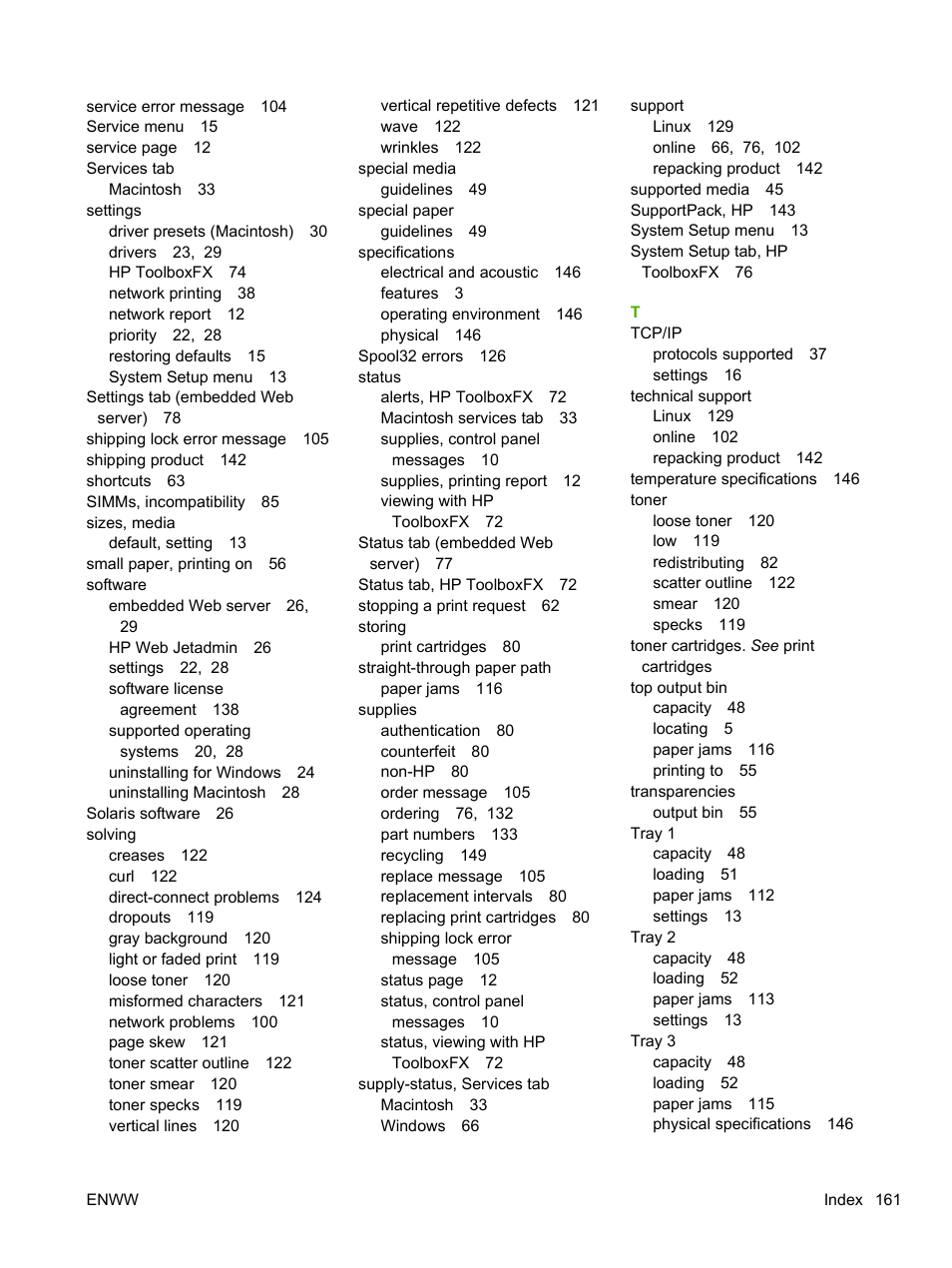 HP LaserJet P2055dn User Manual | Page 173 / 176