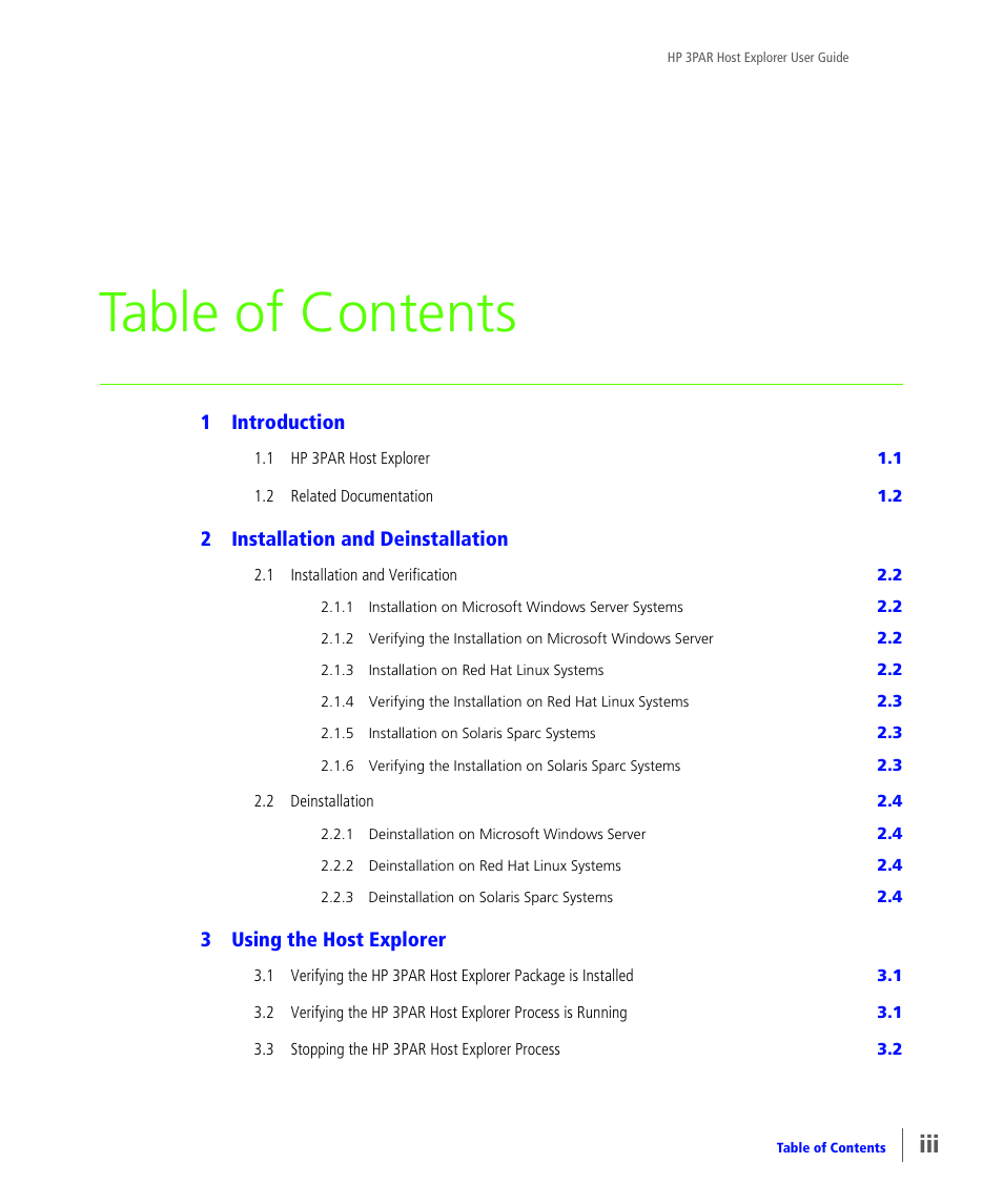 HP 3PAR Host Explorer Software User Manual | Page 3 / 20