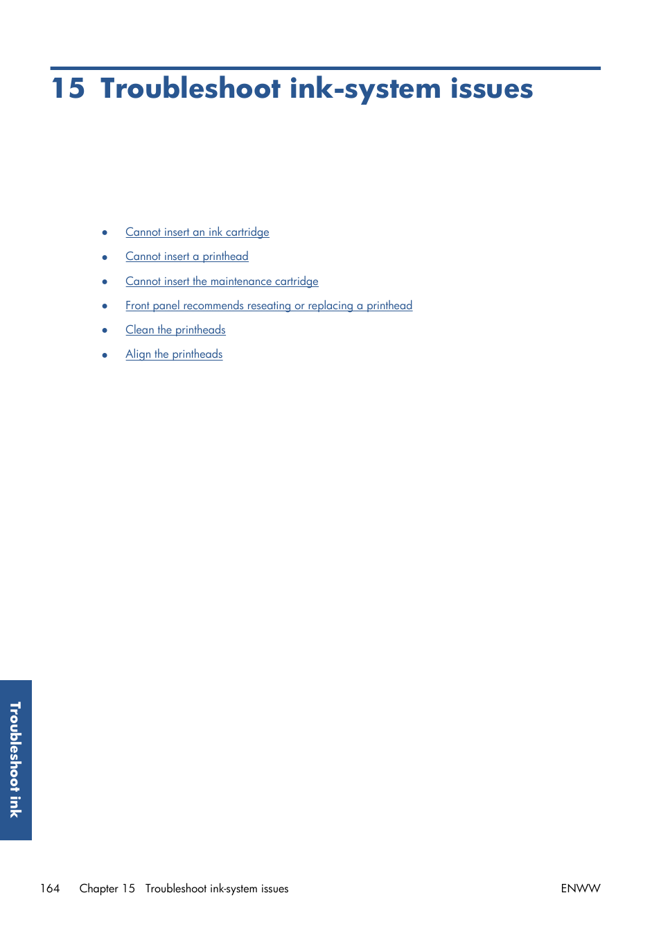 Troubleshoot ink-system issues, 15 troubleshoot ink-system issues | HP Designjet Z6200 Photo Printer User Manual | Page 172 / 220