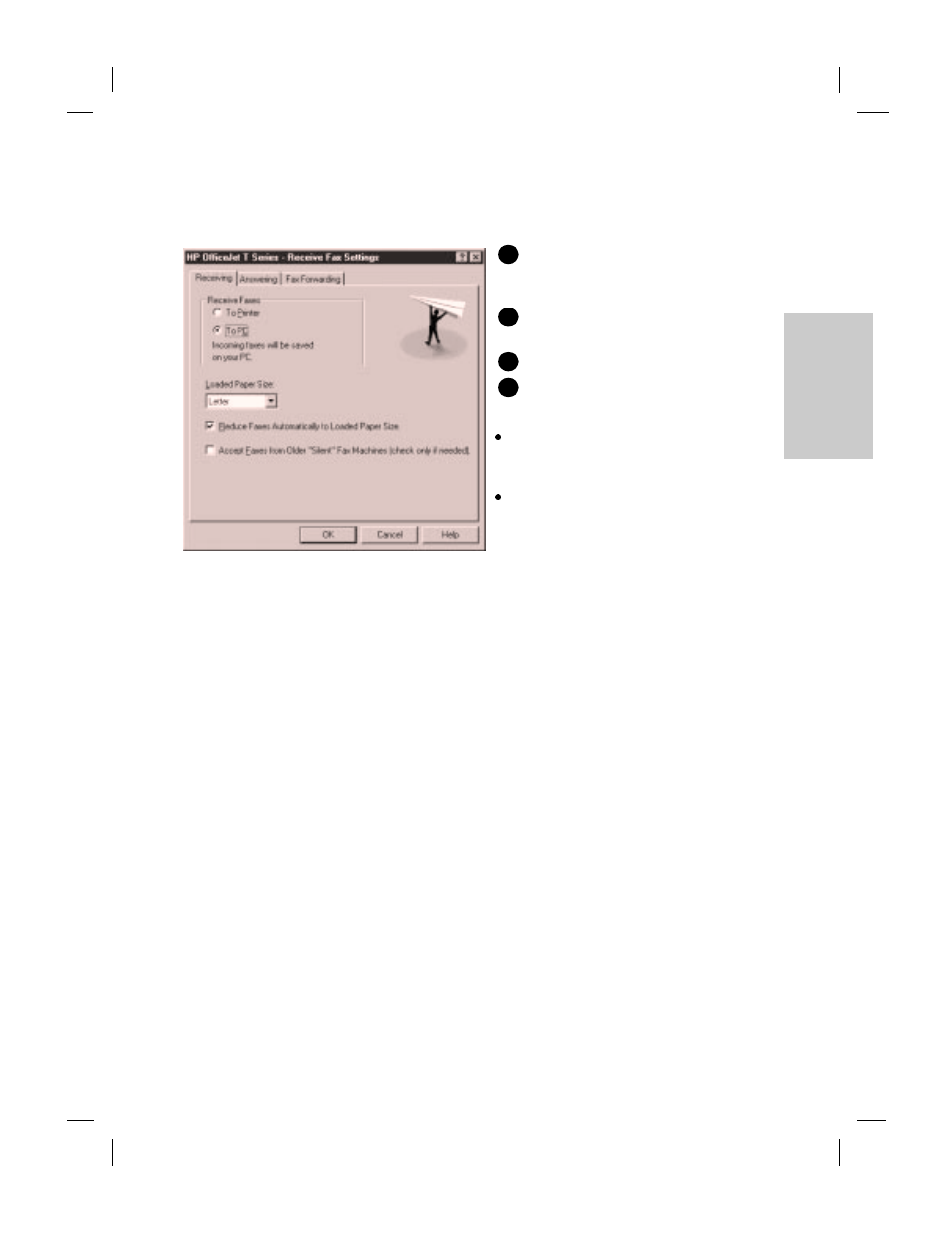 Receiving faxes to your pc, Telephone company voice mail | HP Officejet t45xi All-in-One Printer User Manual | Page 15 / 66