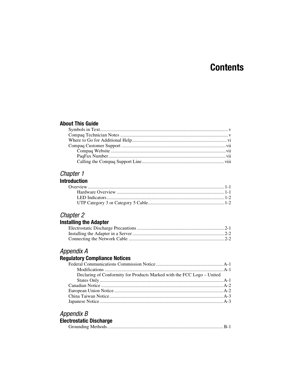 HP NC3122 Fast Ethernet Server Adapter User Manual | Page 3 / 19