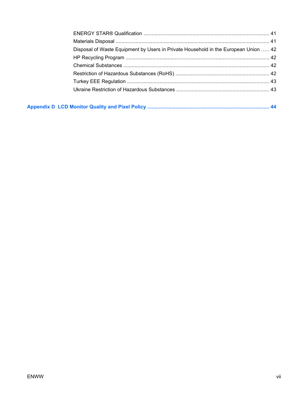 HP Compaq LA2206xc 21.5-inch Webcam LCD Monitor User Manual | Page 7 / 52