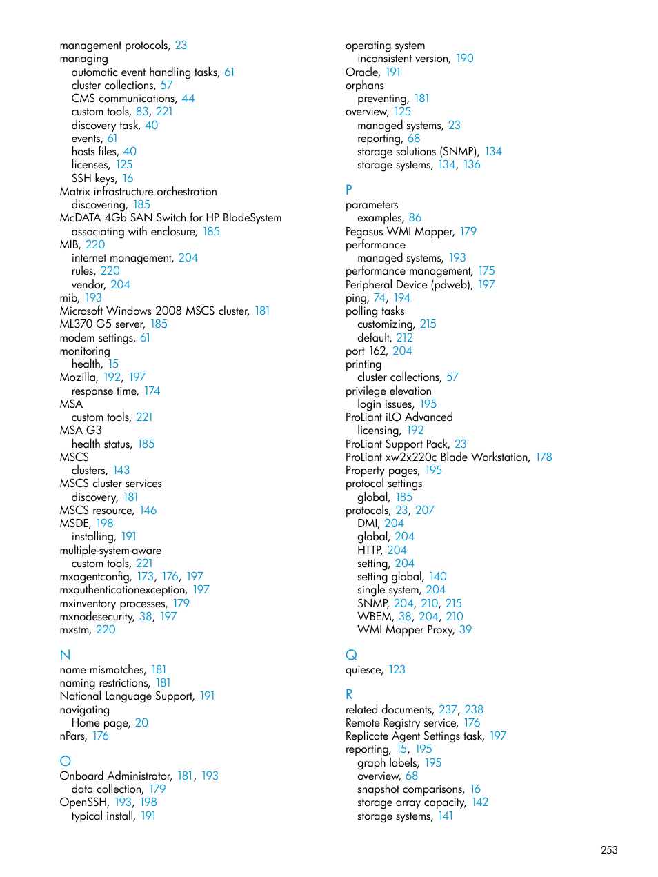 HP Systems Insight Manager User Manual | Page 253 / 256