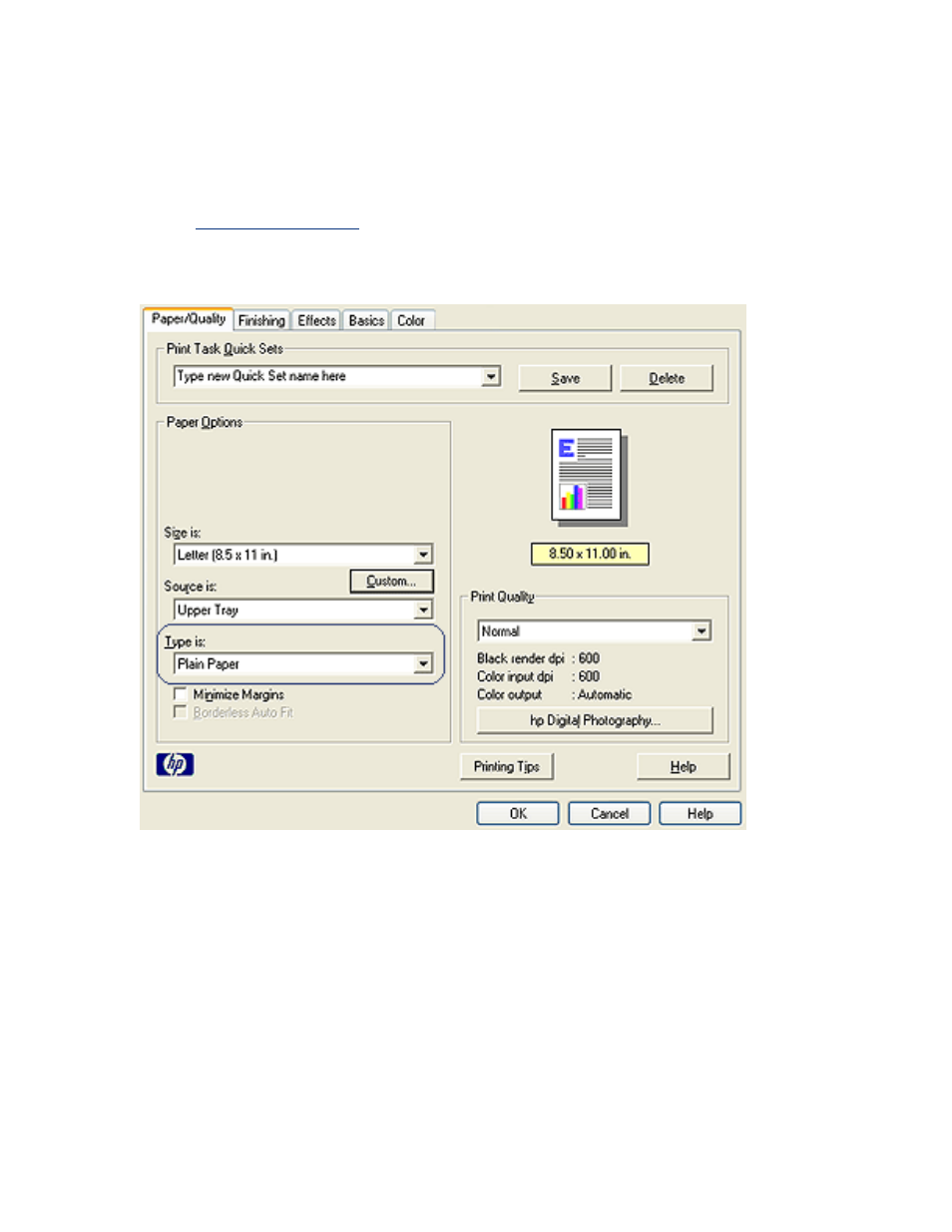 Select a specific paper type | HP Deskjet 5650 User Manual | Page 91 / 165