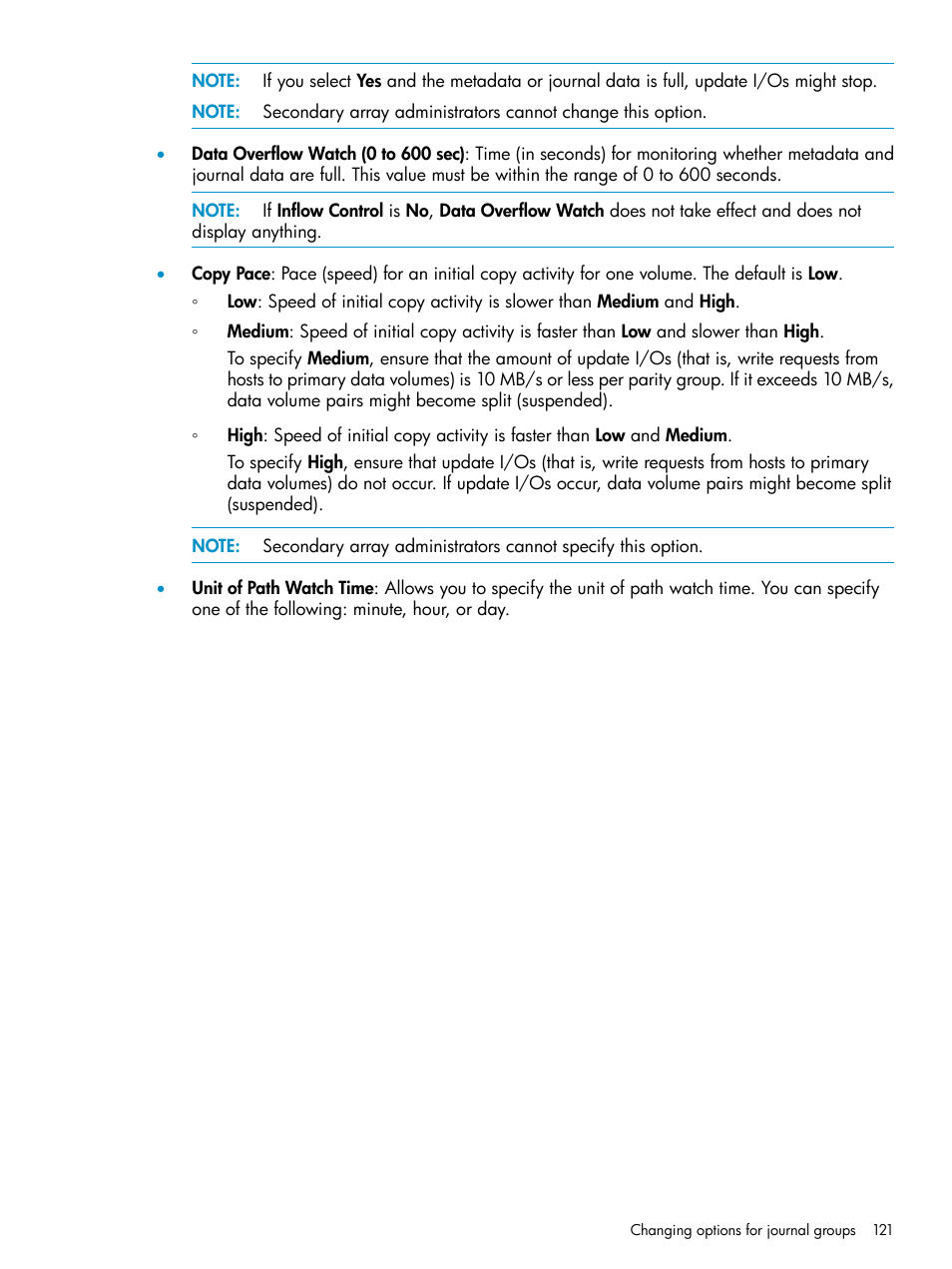 HP XP Continuous Access Software User Manual | Page 121 / 215