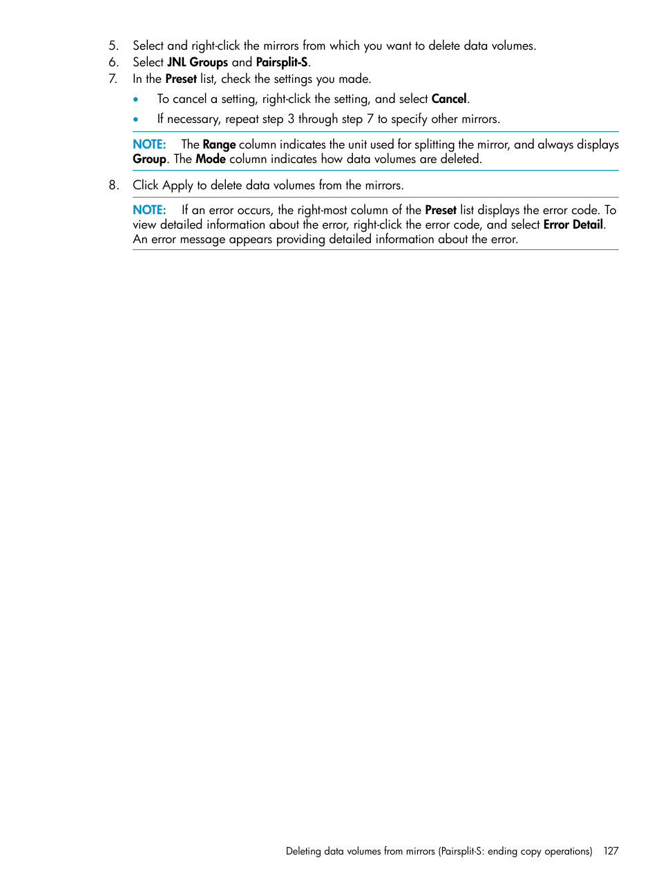 HP XP Continuous Access Software User Manual | Page 127 / 215