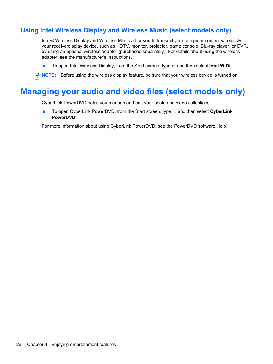 HP ENVY TouchSmart 14-k120us Ultrabook User Manual | Page 36 / 82