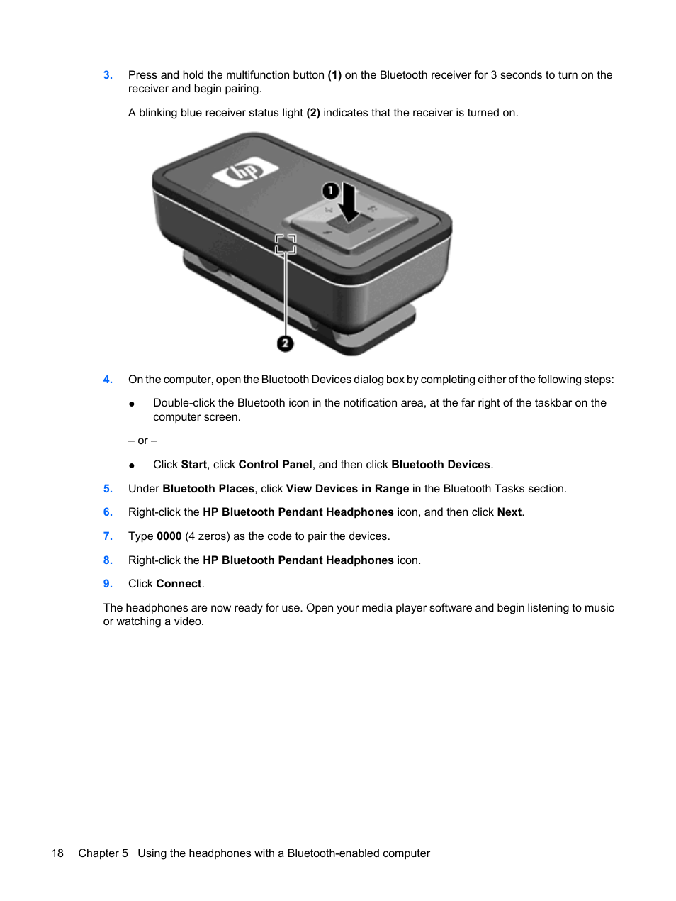HP Bluetooth Pendant Headphones User Manual | Page 22 / 31