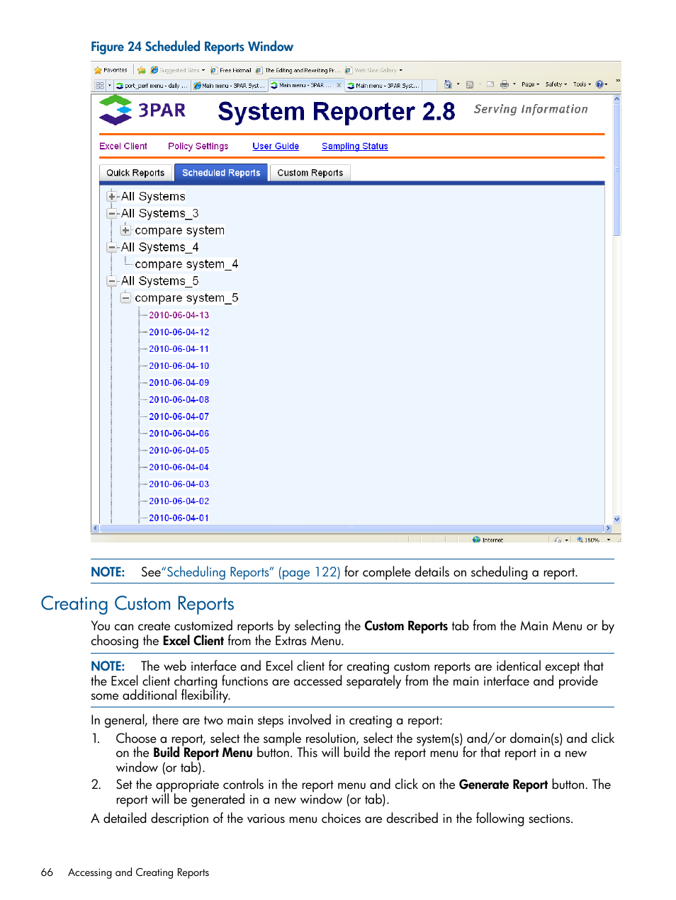 Creating custom reports | HP 3PAR System Reporter Software User Manual | Page 66 / 224