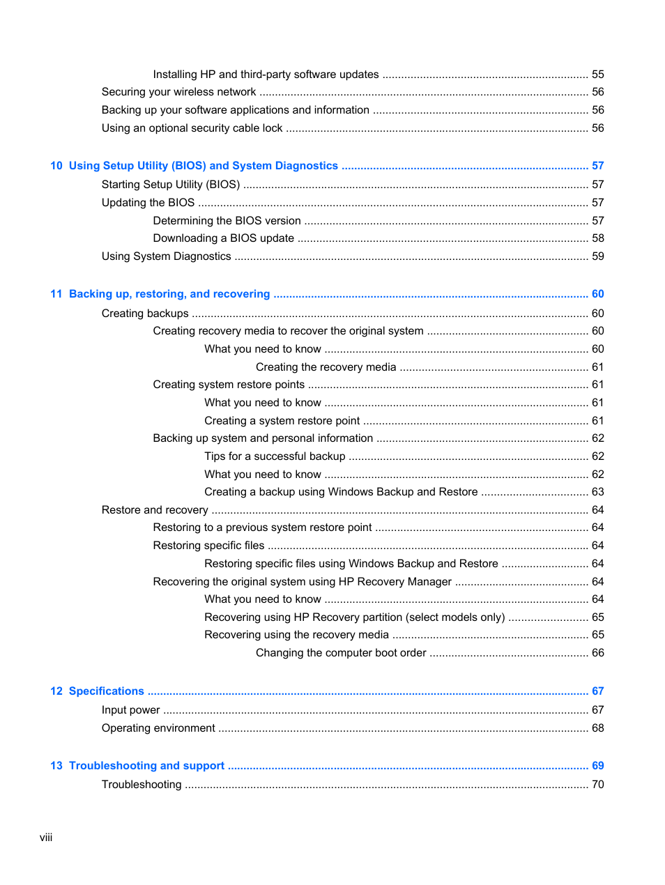 HP ENVY Sleekbook 6-1040ca User Manual | Page 8 / 88