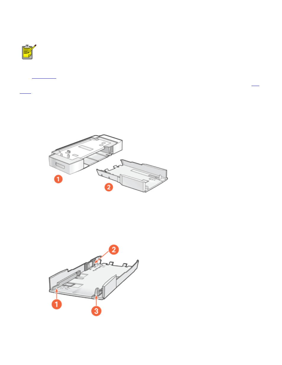 Second paper tray, Plain paper tray, Sheet plain paper tray accessory | Sheet plain paper tray, Sheet | HP Deskjet 6122 Color Inkjet Printer User Manual | Page 17 / 153
