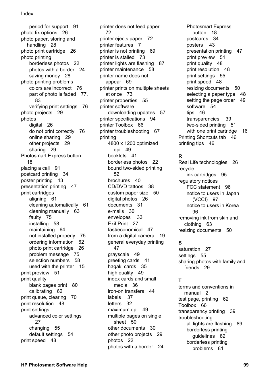 HP Deskjet D4160 Printer User Manual | Page 101 / 102