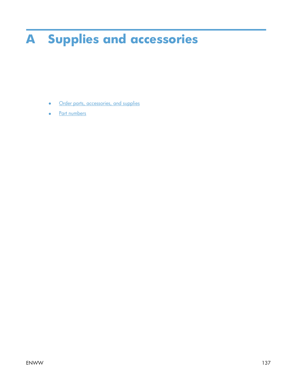 Supplies and accessories, Appendix a supplies and accessories, A supplies and accessories | HP LaserJet Pro CP1025nw Color Printer User Manual | Page 149 / 186