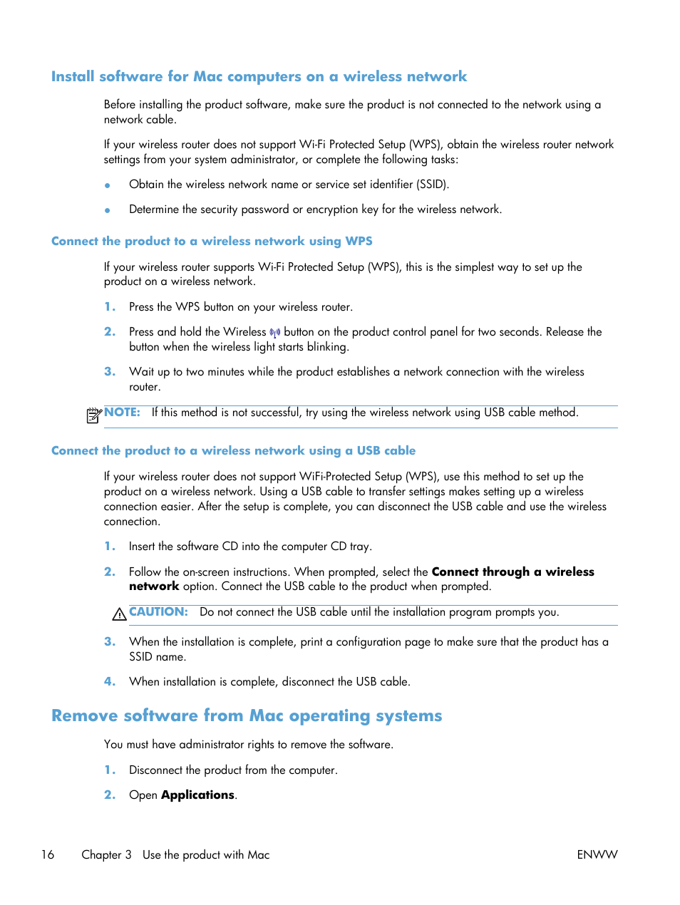 Remove software from mac operating systems | HP LaserJet Pro CP1025nw Color Printer User Manual | Page 28 / 186