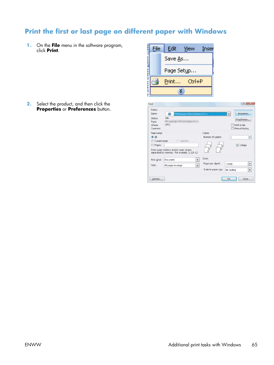 HP LaserJet Pro CP1025nw Color Printer User Manual | Page 77 / 186