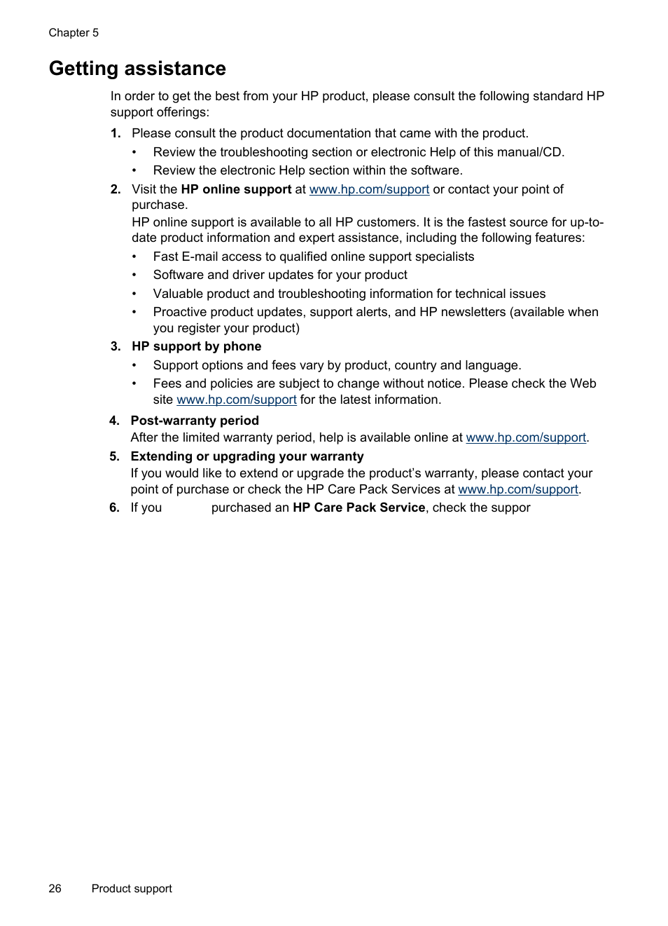 Getting assistance | HP Scanjet G2410 Flatbed Scanner User Manual | Page 28 / 30