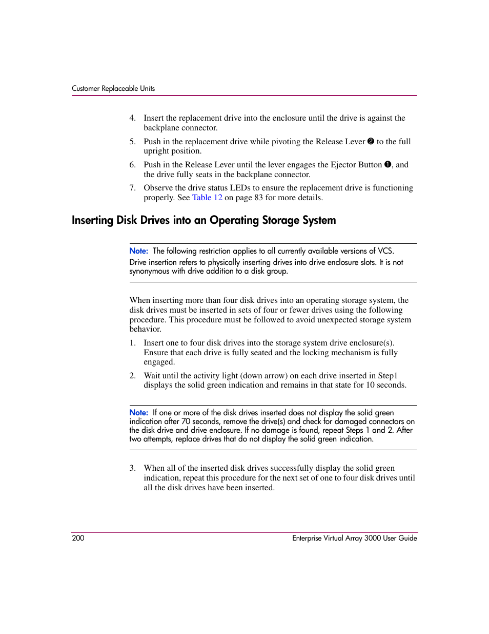 HP 3000 Enterprise Virtual Array User Manual | Page 200 / 244