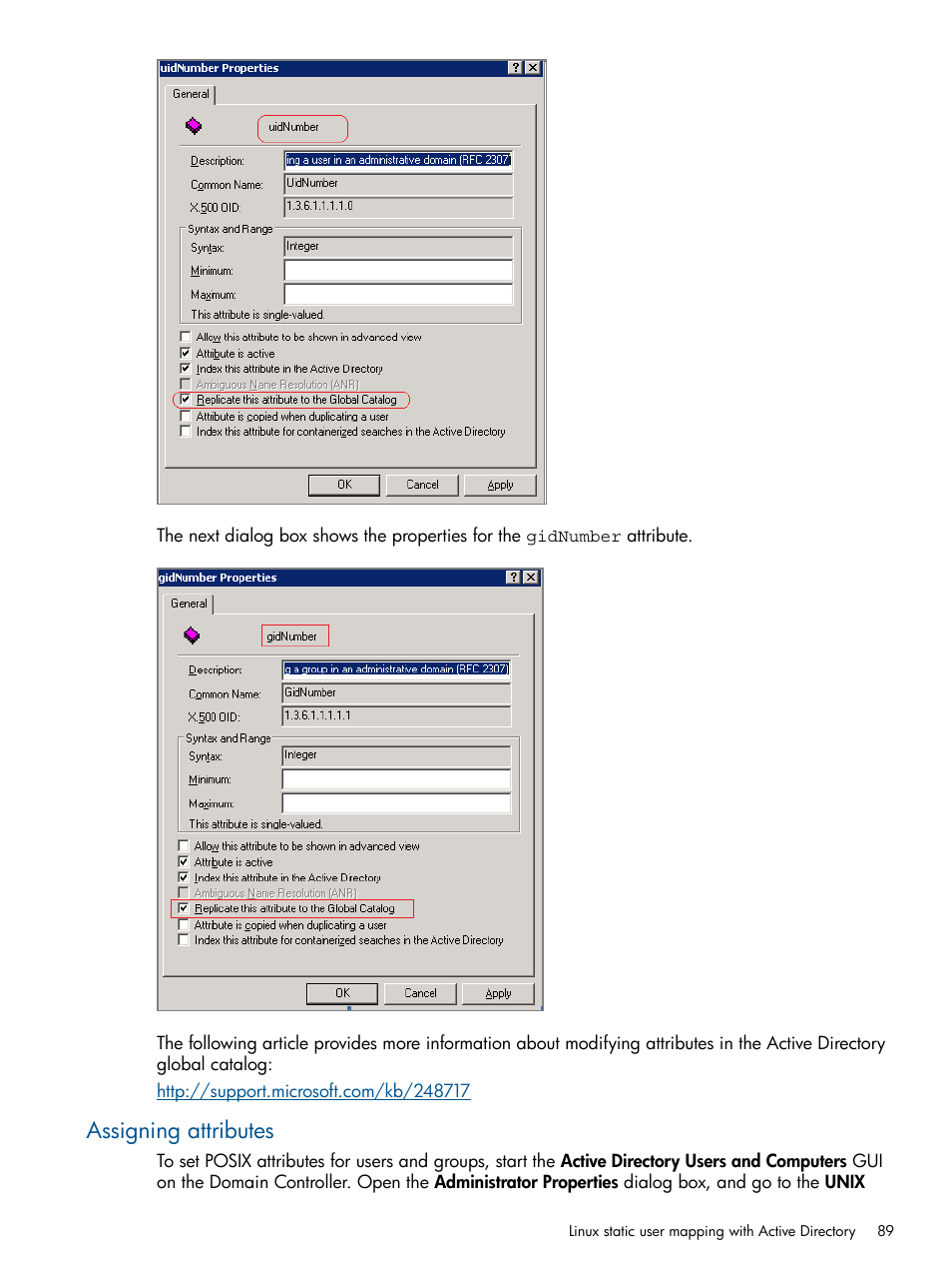 Assigning attributes | HP StoreAll Storage User Manual | Page 89 / 254