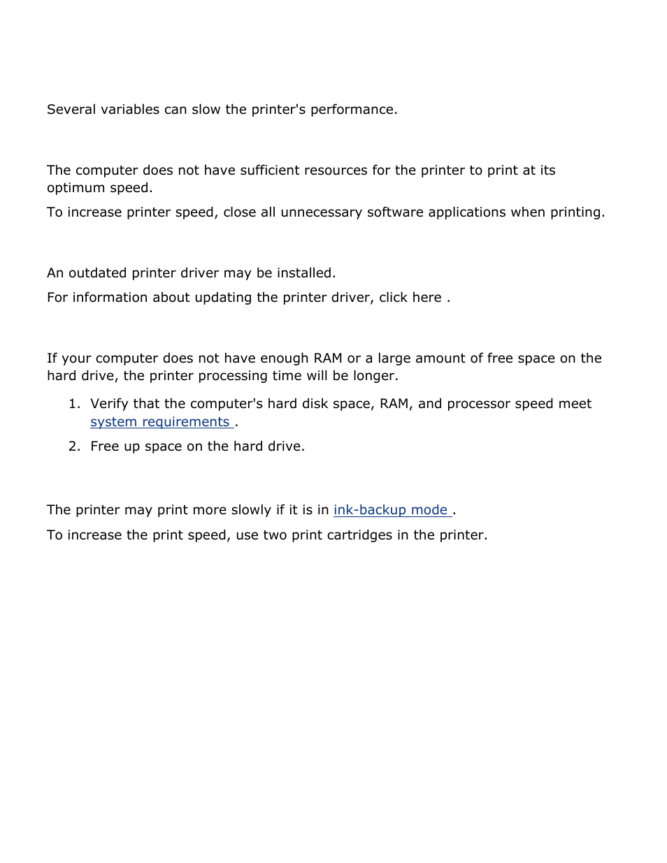 Printer is slow | HP Deskjet 3520 Inkjet Printer User Manual | Page 60 / 65