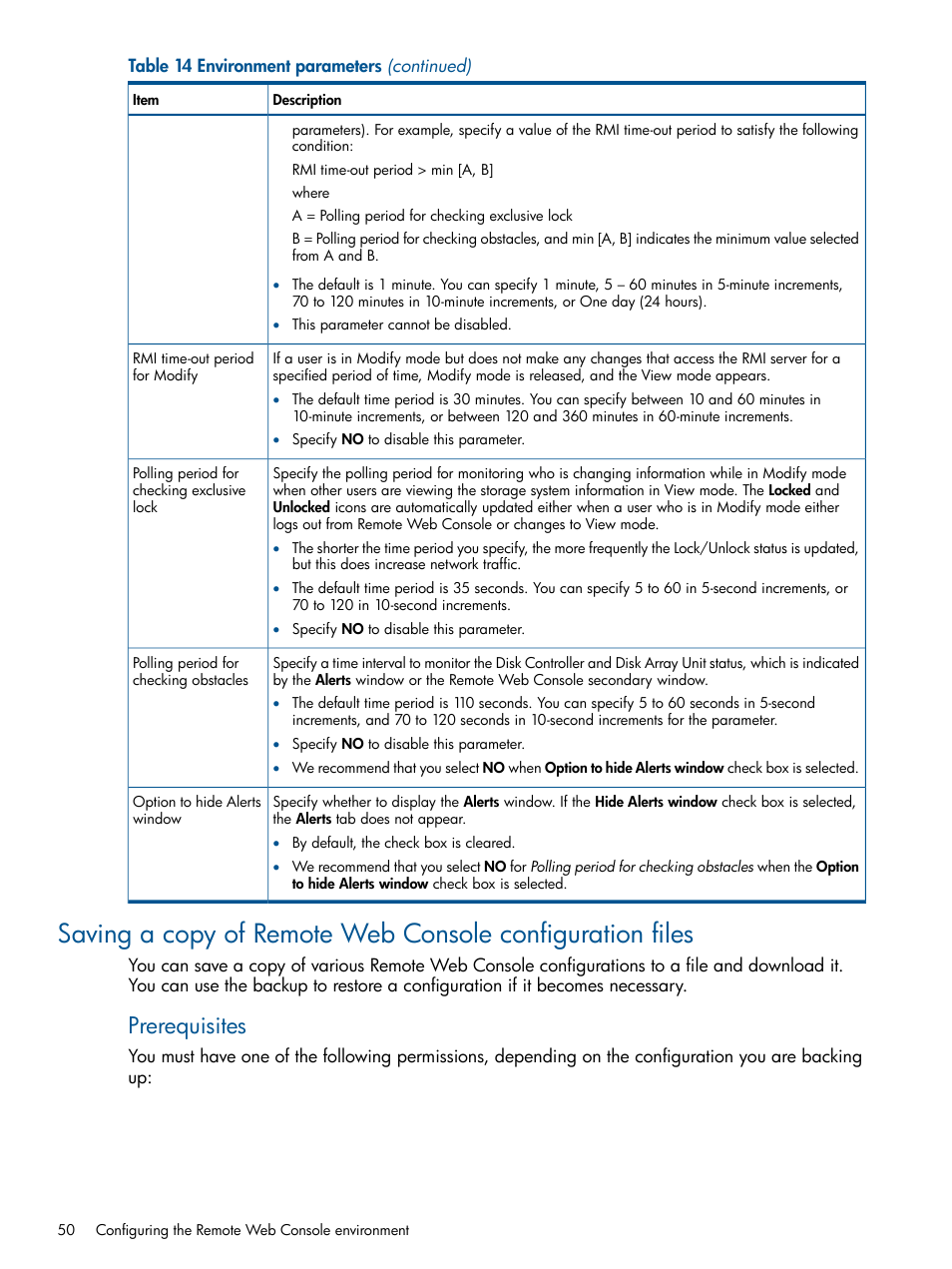 Prerequisites | HP XP RAID Manager Software User Manual | Page 50 / 182