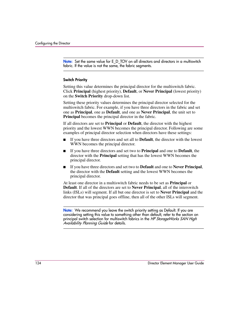 HP StorageWorks 2.140 Director Switch User Manual | Page 126 / 278