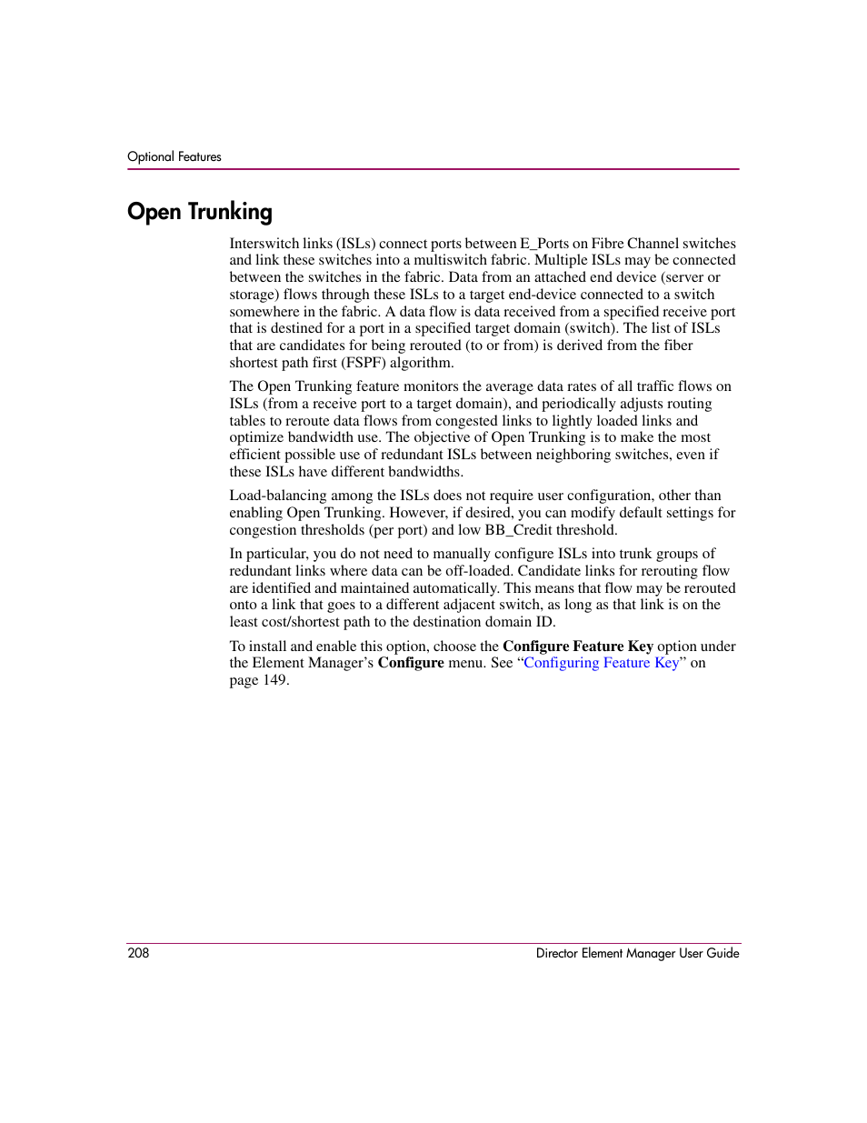 Open trunking | HP StorageWorks 2.140 Director Switch User Manual | Page 210 / 278