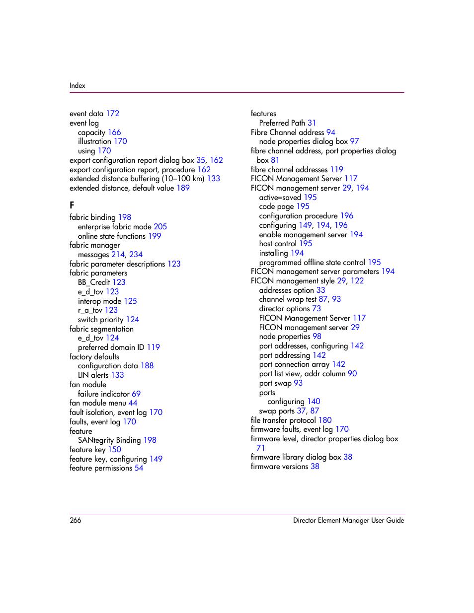 HP StorageWorks 2.140 Director Switch User Manual | Page 268 / 278