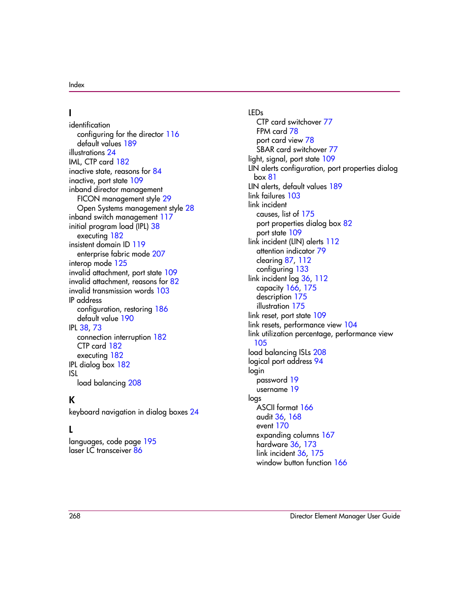 HP StorageWorks 2.140 Director Switch User Manual | Page 270 / 278