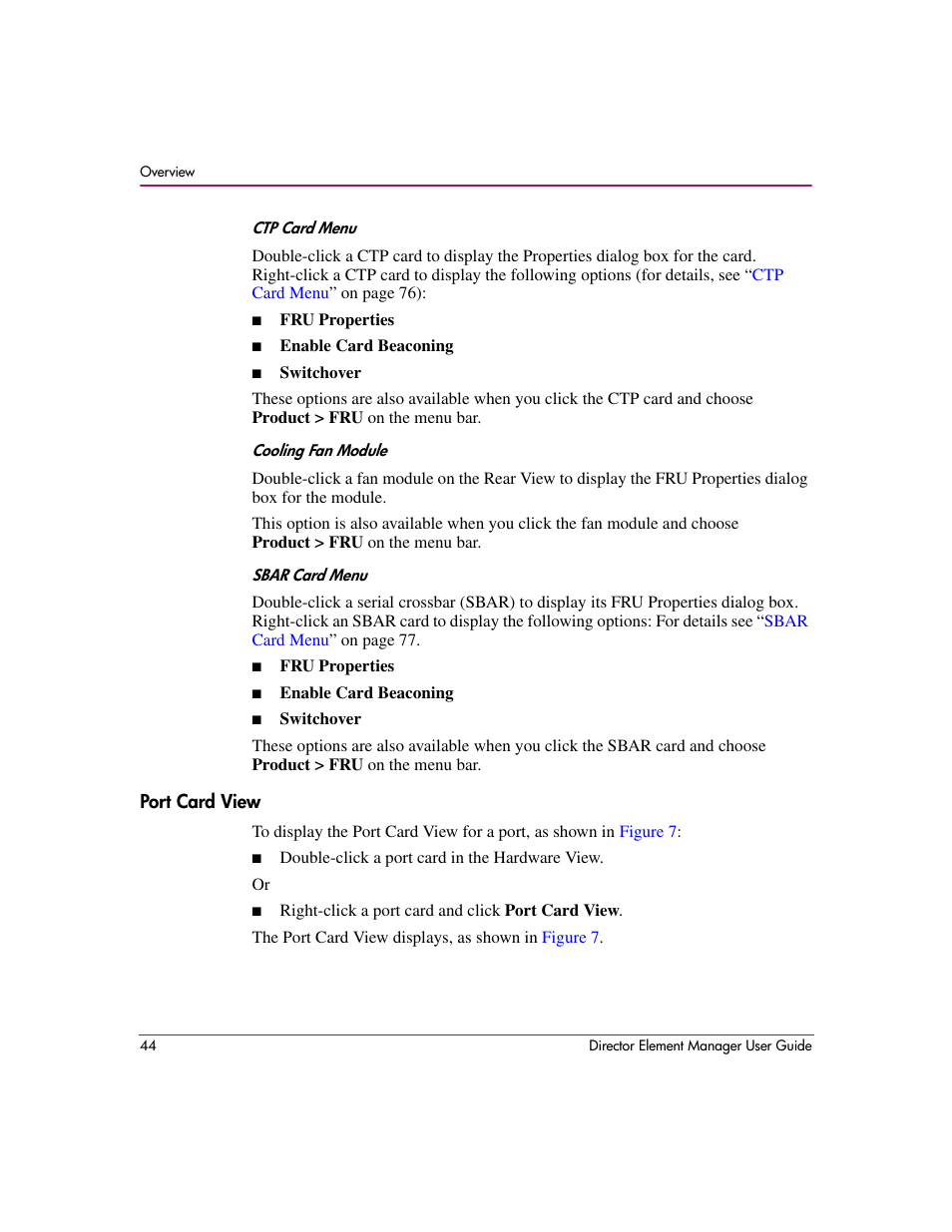 Port card view | HP StorageWorks 2.140 Director Switch User Manual | Page 46 / 278