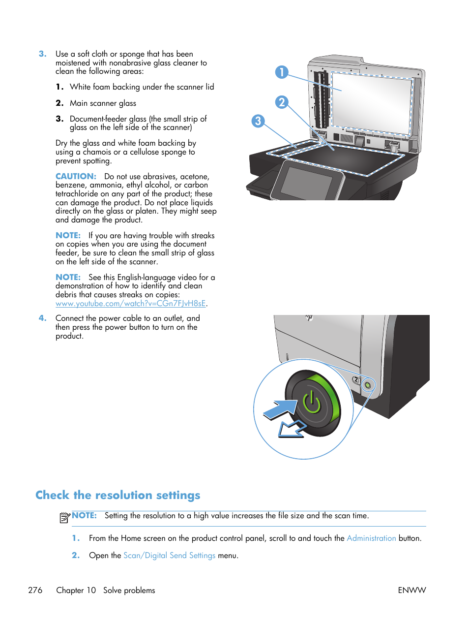 Check the resolution settings | HP LaserJet Enterprise 500 MFP M525 User Manual | Page 290 / 332