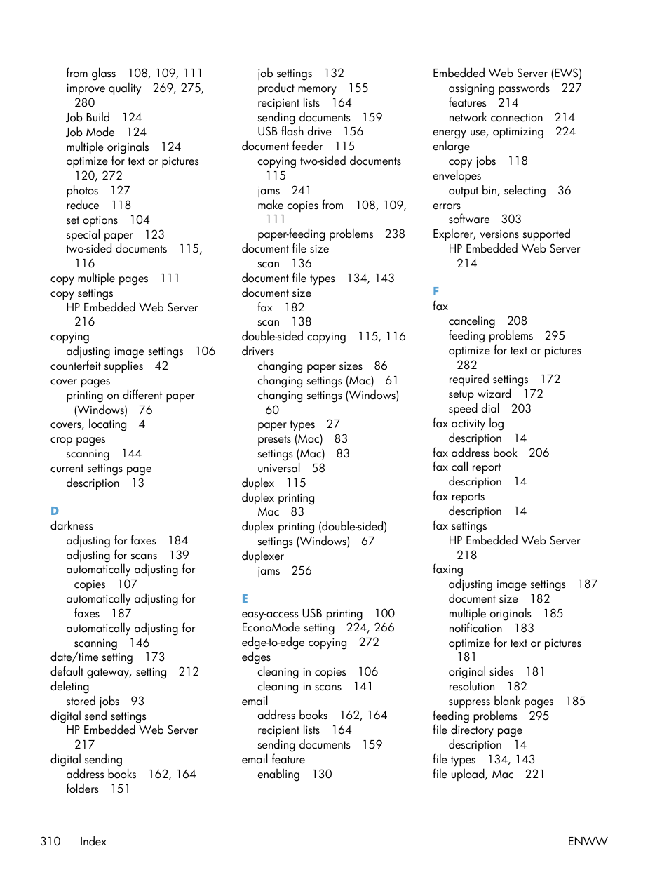 HP LaserJet Enterprise 500 MFP M525 User Manual | Page 324 / 332