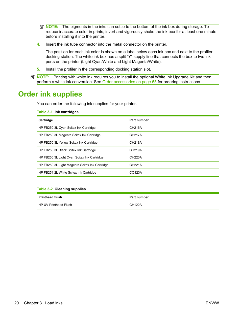 Order ink supplies | HP Scitex FB700 Industrial Printer User Manual | Page 26 / 102