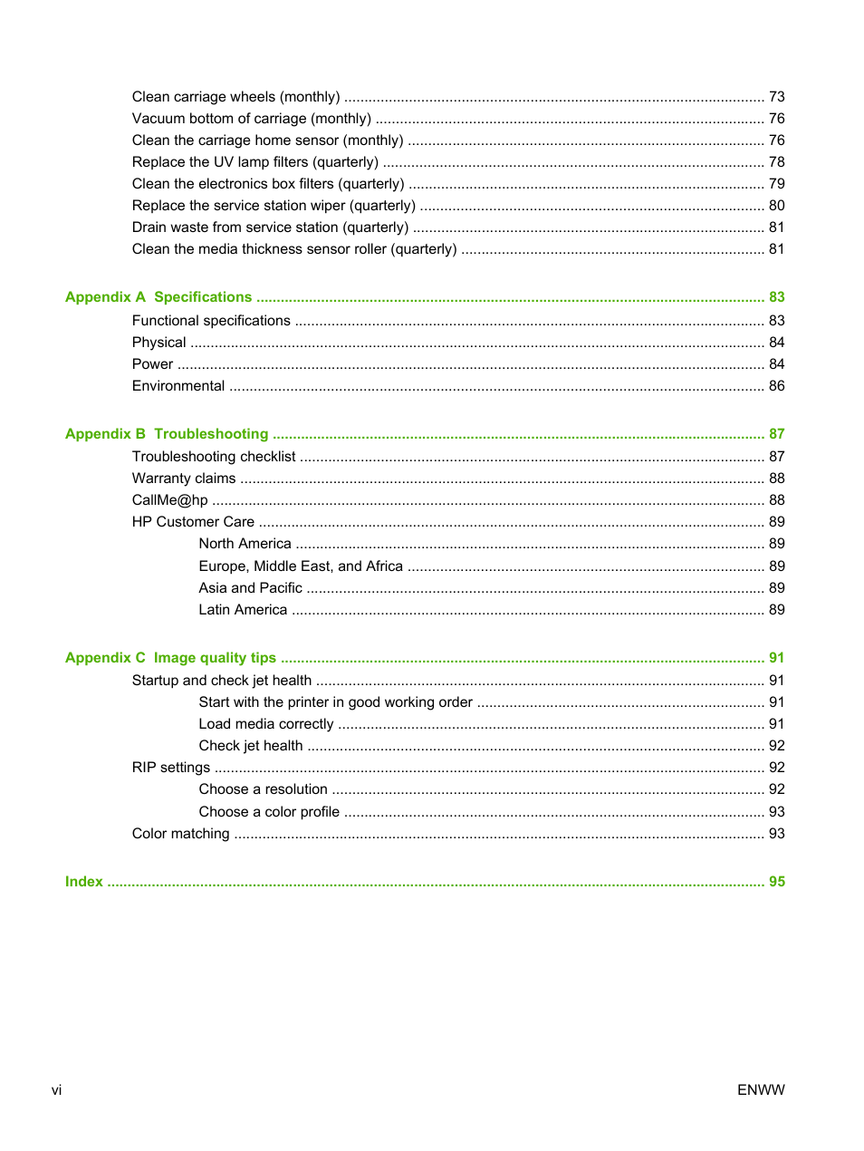 HP Scitex FB700 Industrial Printer User Manual | Page 6 / 102