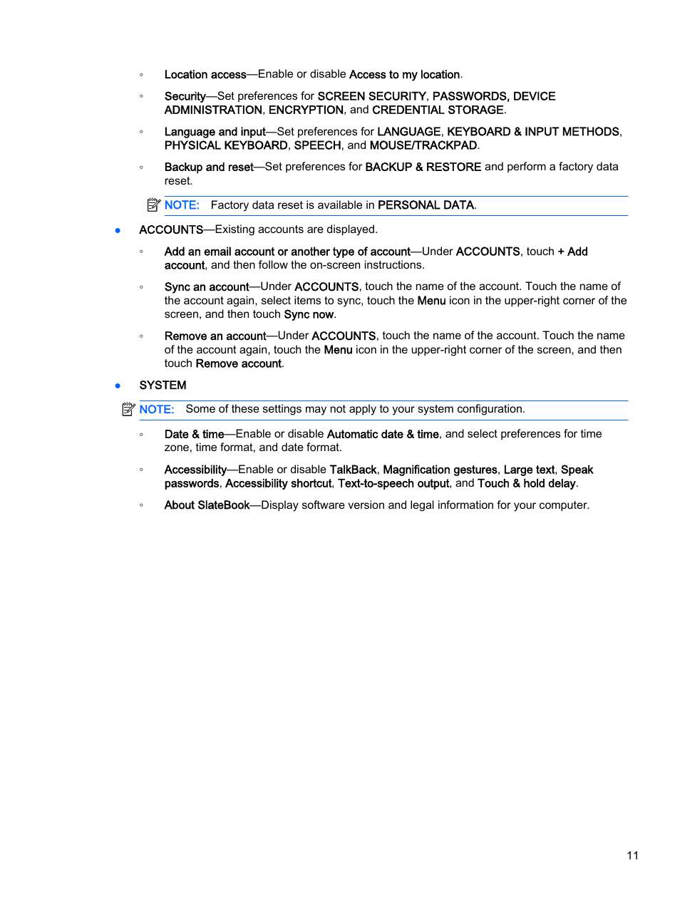 HP SlateBook 14-p010nr PC User Manual | Page 15 / 22