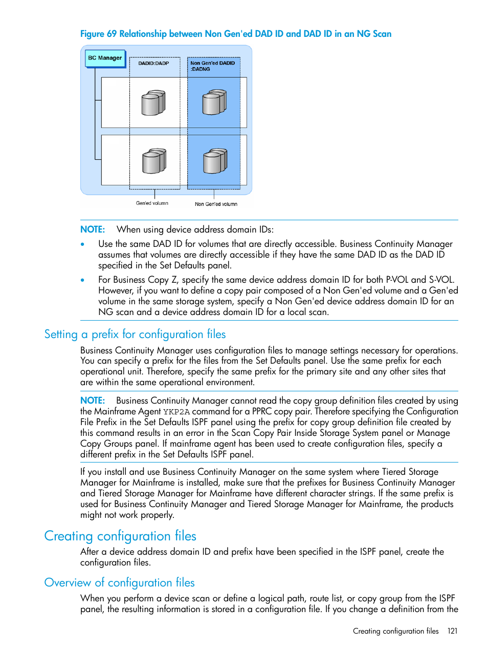 Setting a prefix for configuration files, Creating configuration files, Overview of configuration files | HP XP Racks User Manual | Page 121 / 764