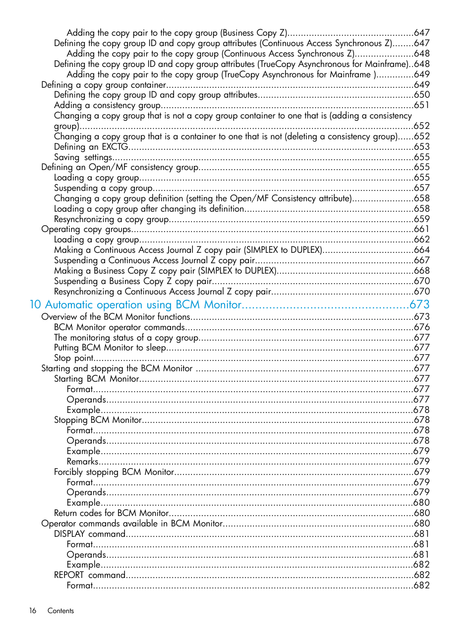 10 automatic operation using bcm monitor | HP XP Racks User Manual | Page 16 / 764