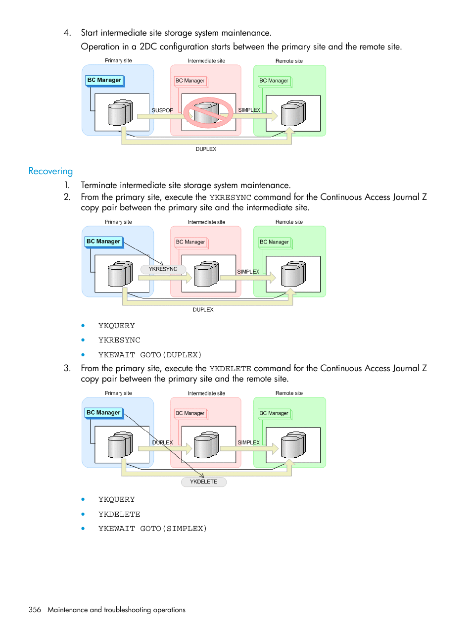Recovering | HP XP Racks User Manual | Page 356 / 764