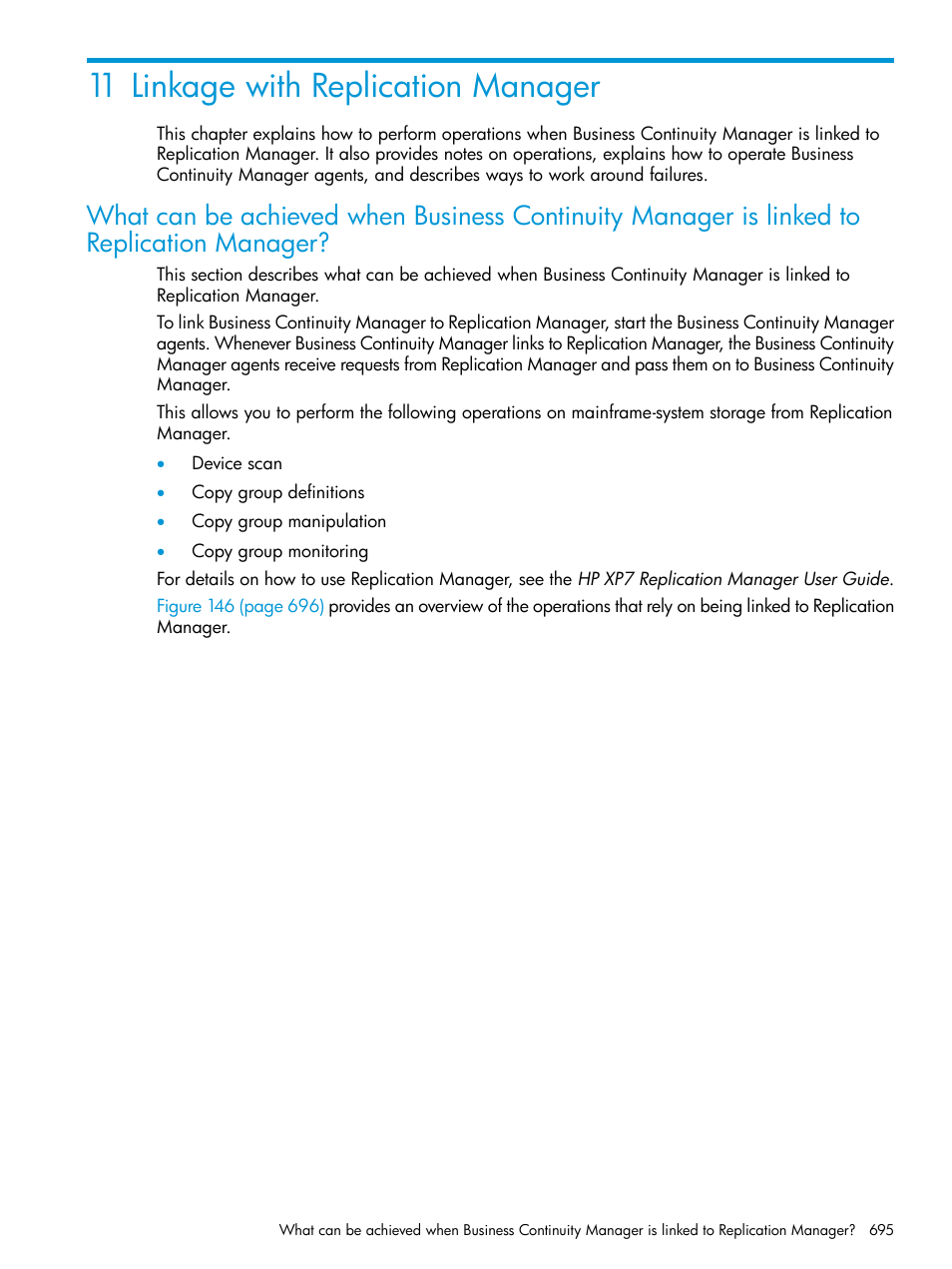 11 linkage with replication manager | HP XP Racks User Manual | Page 695 / 764