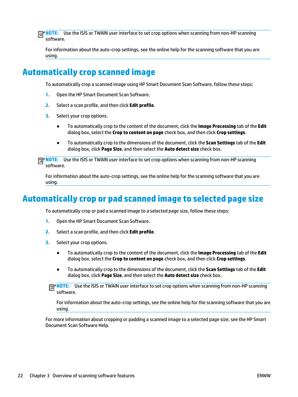 Automatically crop scanned image | HP Scanjet Enterprise Flow 5000 s2 Sheet-feed Scanner User Manual | Page 28 / 70
