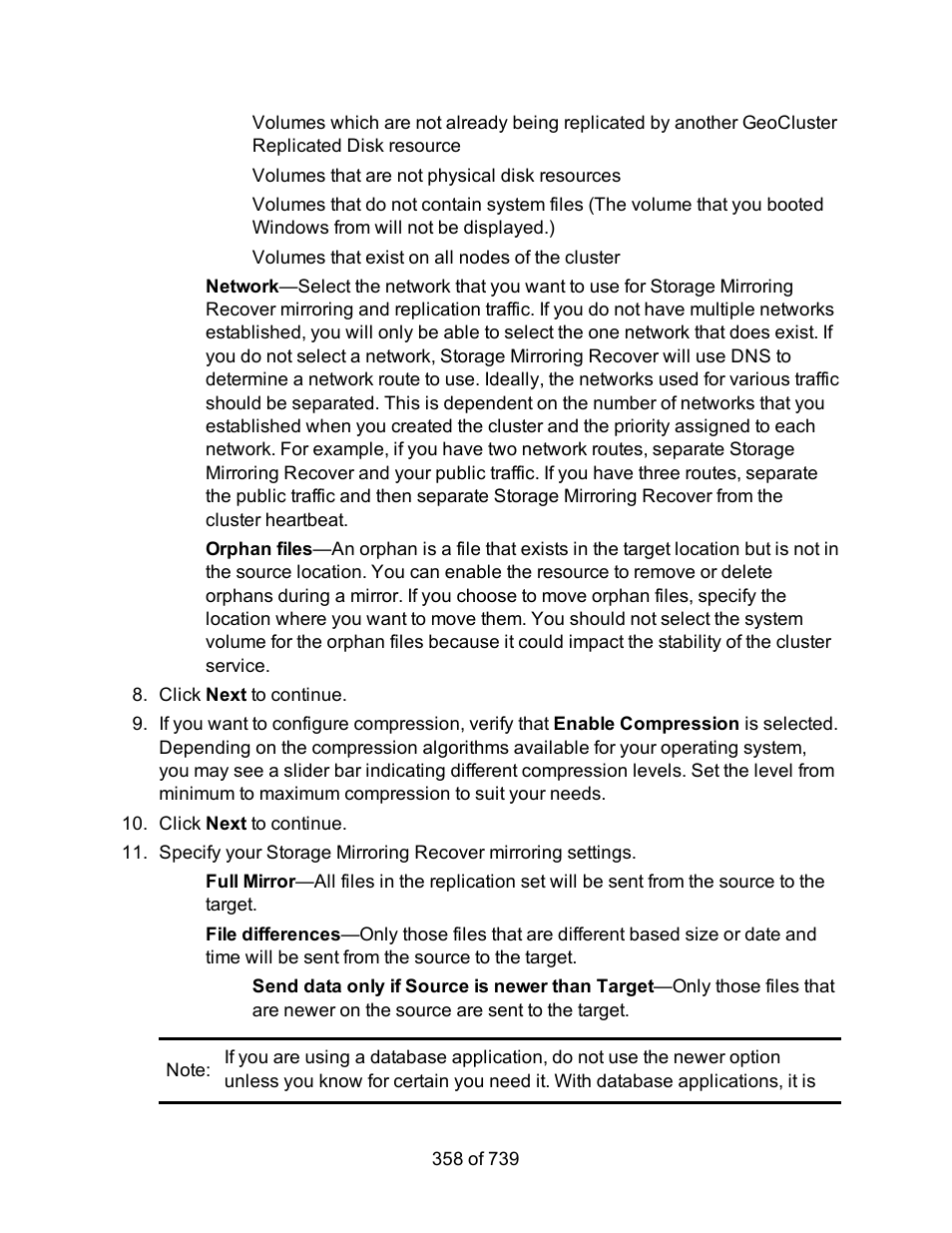 HP Storage Mirroring Software User Manual | Page 360 / 741