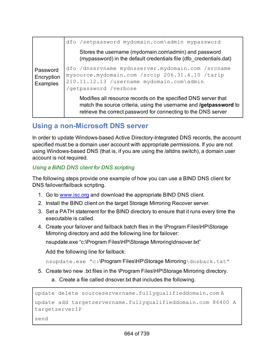 Using a non-microsoft dns server | HP Storage Mirroring Software User Manual | Page 666 / 741