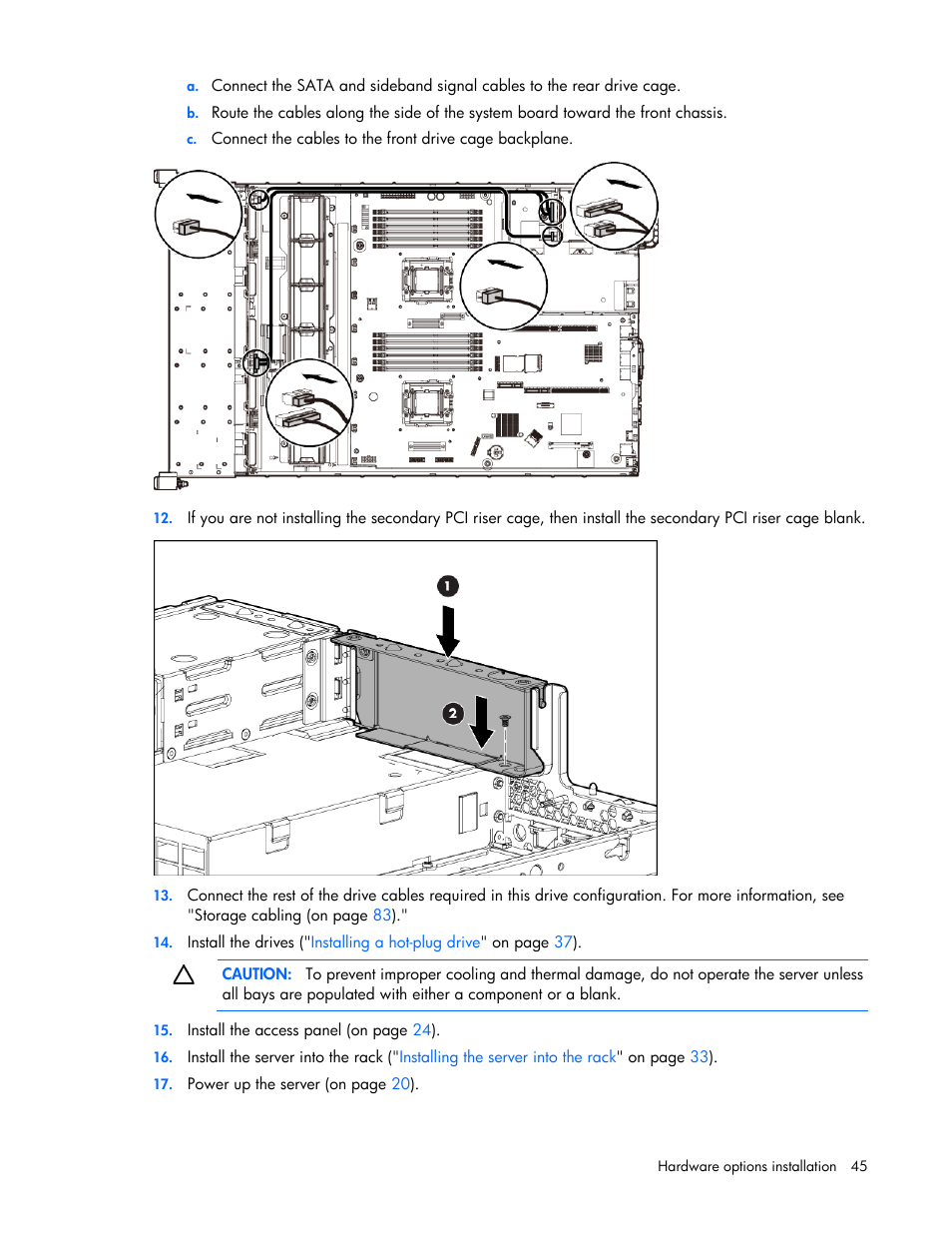 HP ProLiant DL380e Gen8 Server User Manual | Page 45 / 142