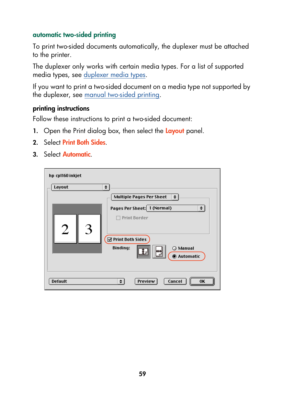 HP Color Inkjet cp1160 Printer series User Manual | Page 67 / 216
