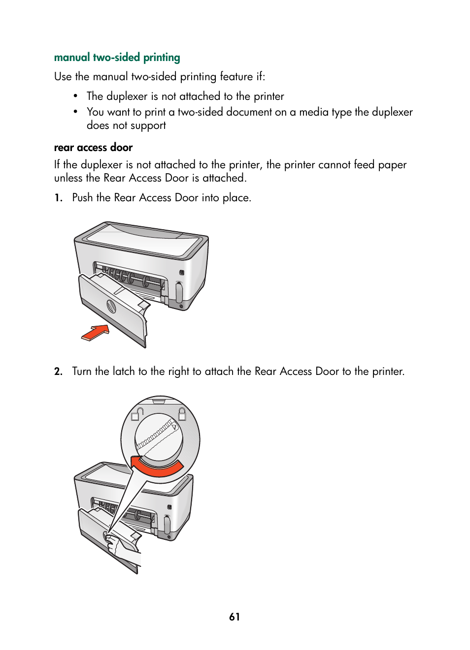 Manual two-sided printing | HP Color Inkjet cp1160 Printer series User Manual | Page 69 / 216