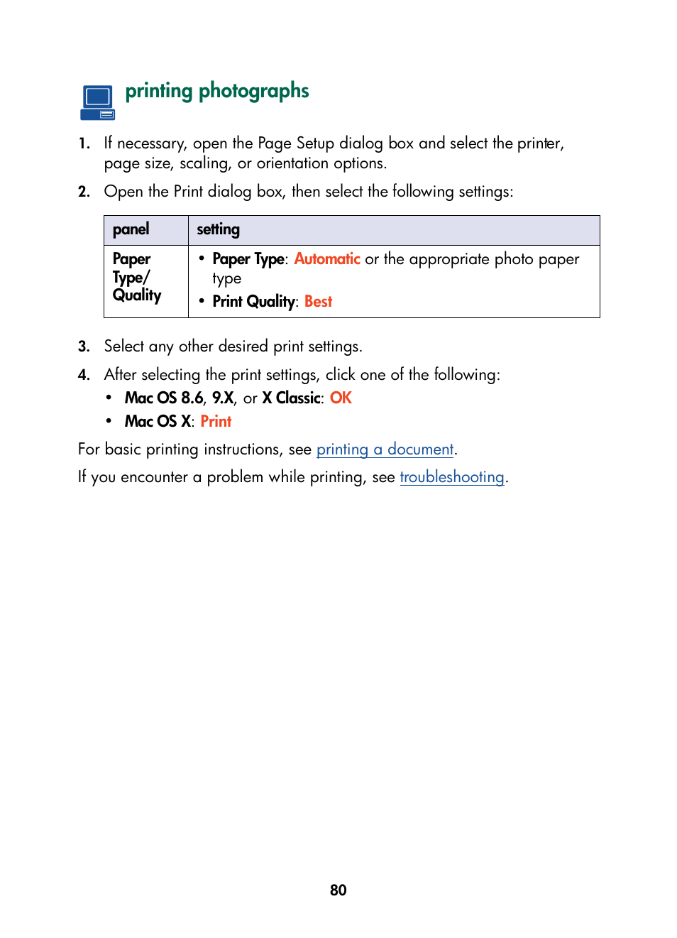 Printing photographs | HP Color Inkjet cp1160 Printer series User Manual | Page 88 / 216