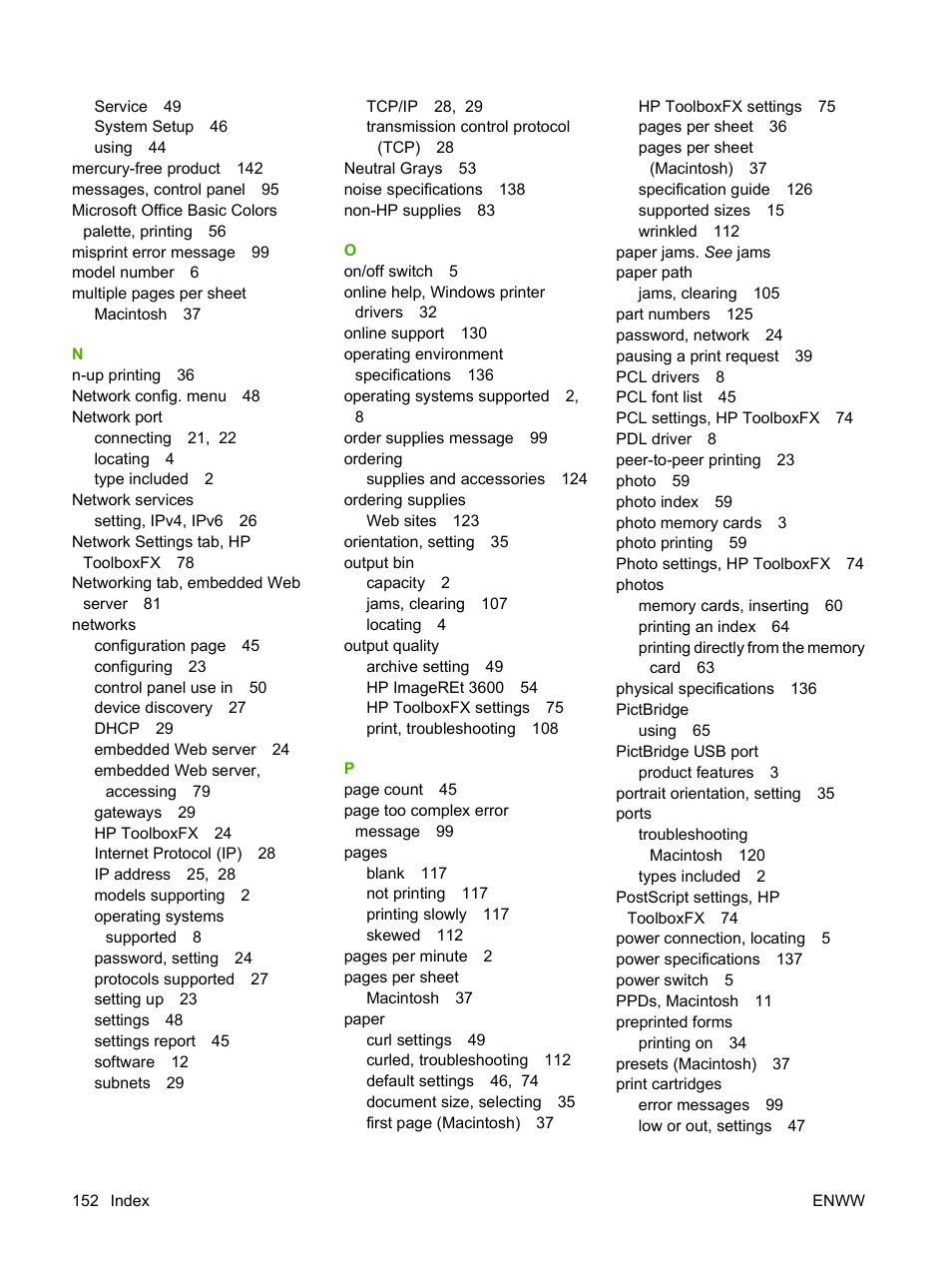 HP Color LaserJet CP1515n Printer User Manual | Page 162 / 168