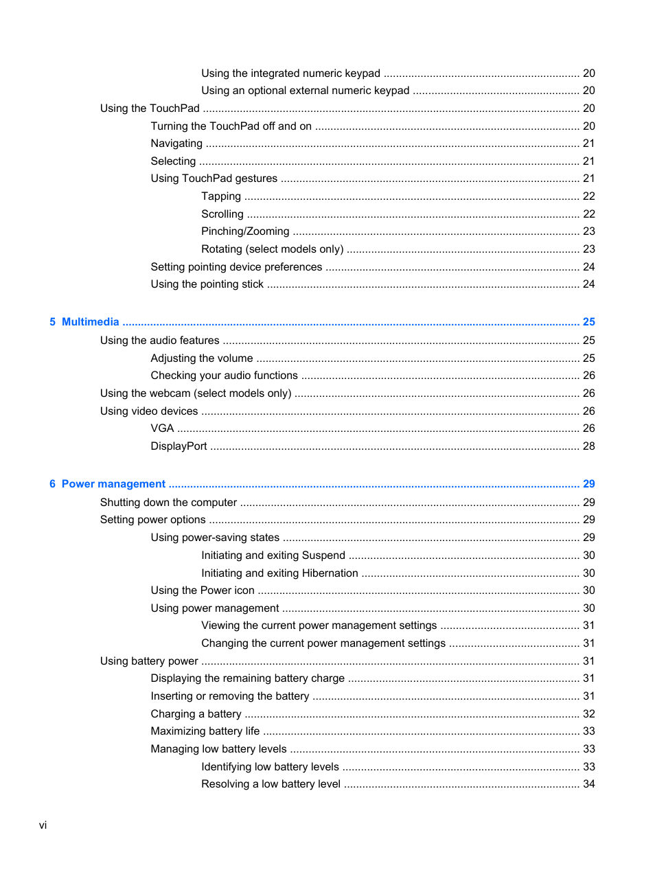 HP ZBook 15 Mobile Workstation User Manual | Page 6 / 88
